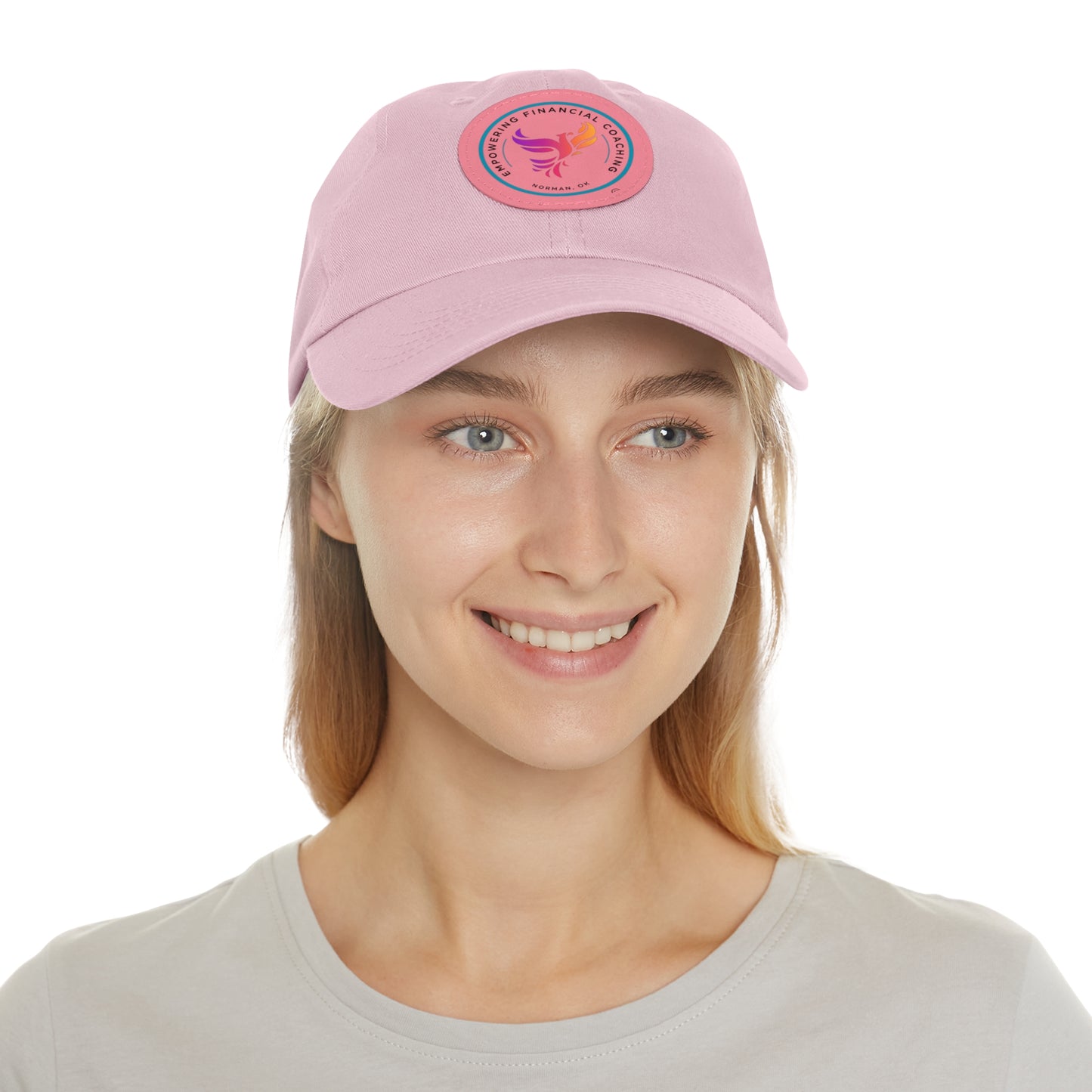Empowering Financial Coaching -Dad Hat with Leather Patch (Round)