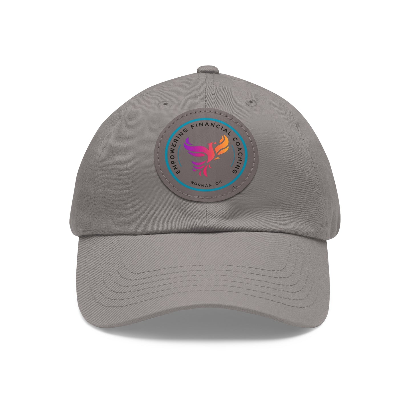 Empowering Financial Coaching -Dad Hat with Leather Patch (Round)