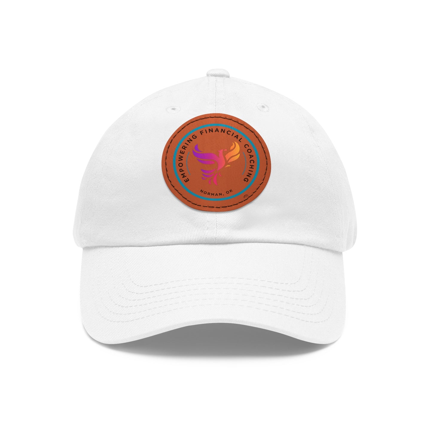 Empowering Financial Coaching -Dad Hat with Leather Patch (Round)