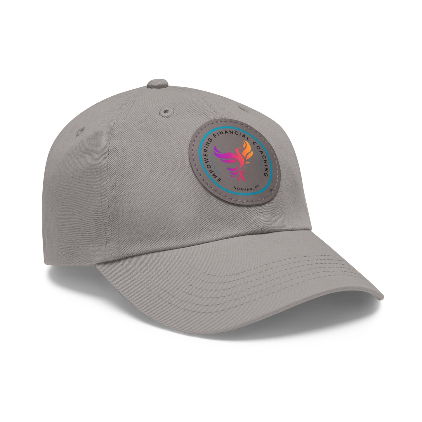 Empowering Financial Coaching -Dad Hat with Leather Patch (Round)