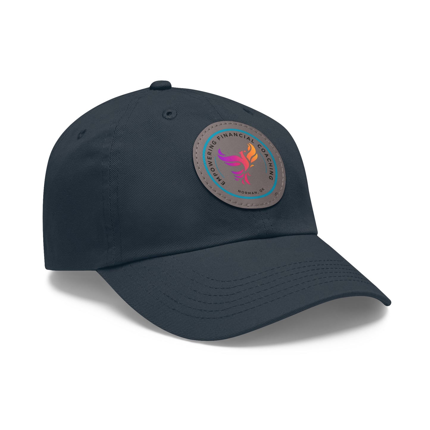 Empowering Financial Coaching -Dad Hat with Leather Patch (Round)