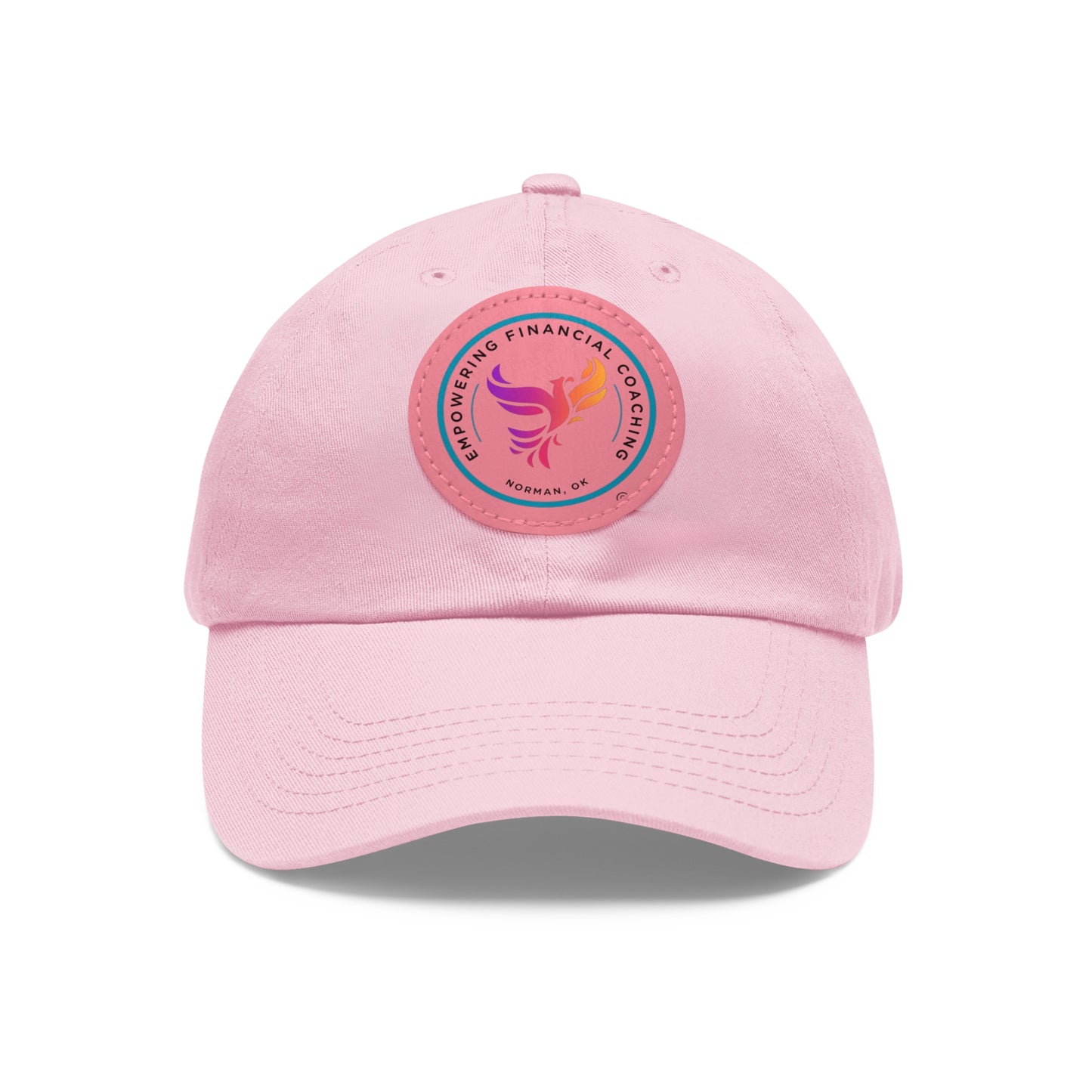 Empowering Financial Coaching -Dad Hat with Leather Patch (Round)