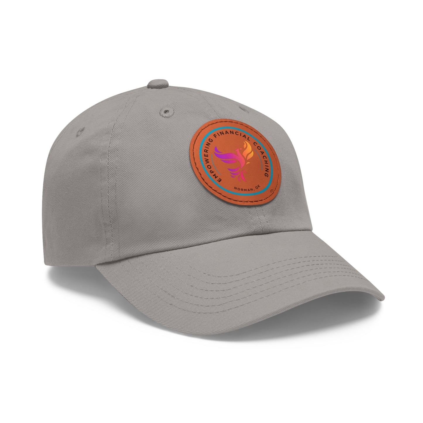 Empowering Financial Coaching -Dad Hat with Leather Patch (Round)