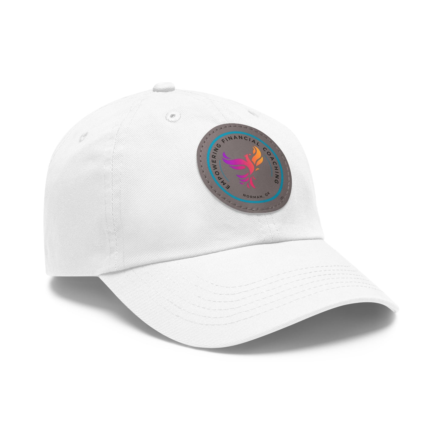 Empowering Financial Coaching -Dad Hat with Leather Patch (Round)