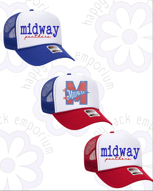 Midway Panthers Foam Trucker Hats