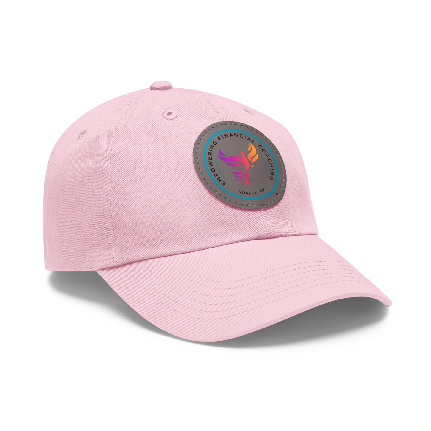 Empowering Financial Coaching -Dad Hat with Leather Patch (Round)