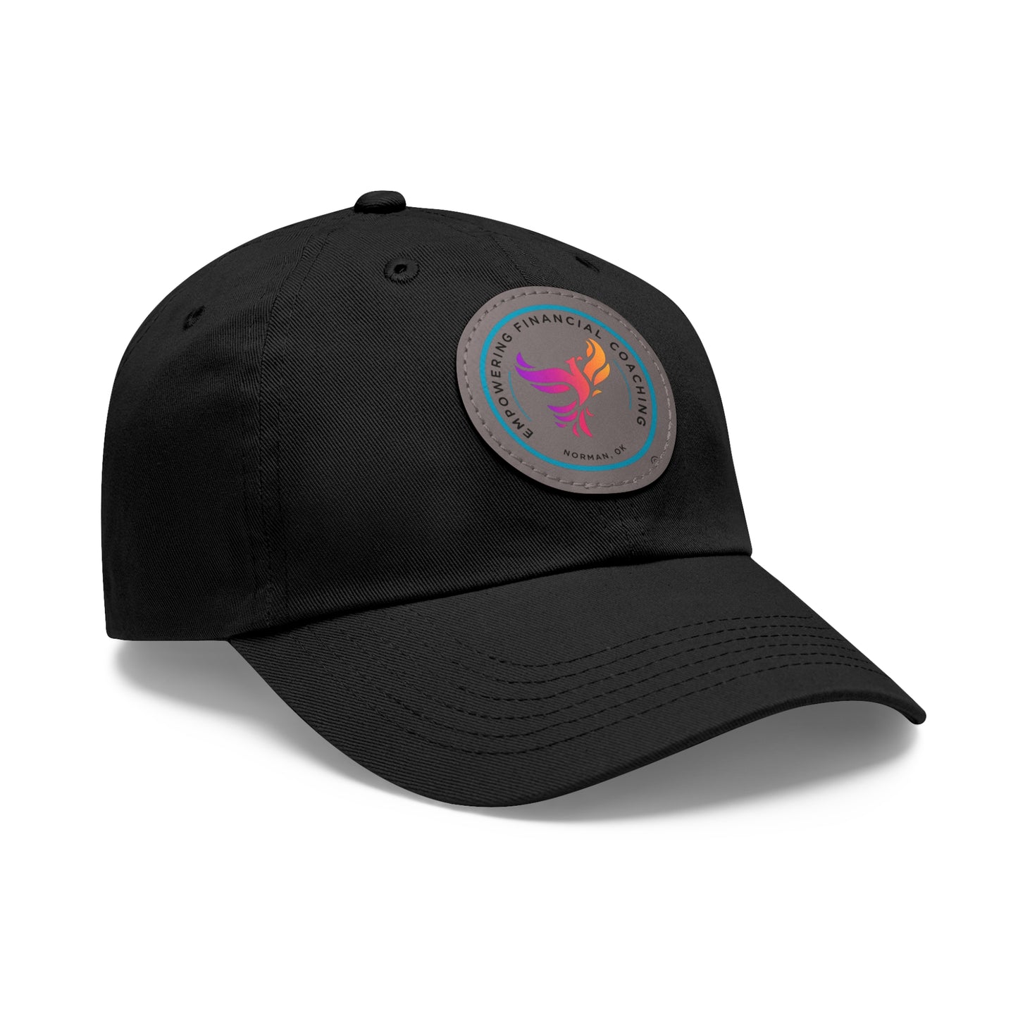 Empowering Financial Coaching -Dad Hat with Leather Patch (Round)
