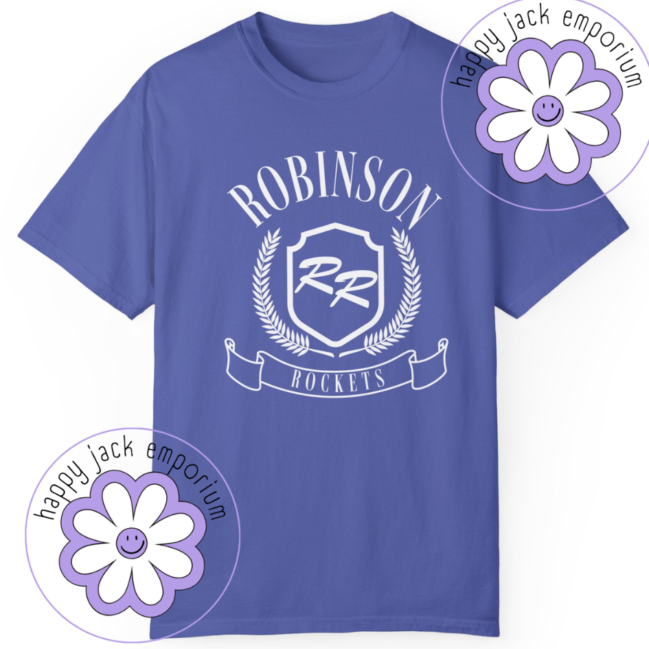 Ivy League-style School Spirit/Mascot Shirt (Comfort Colors)