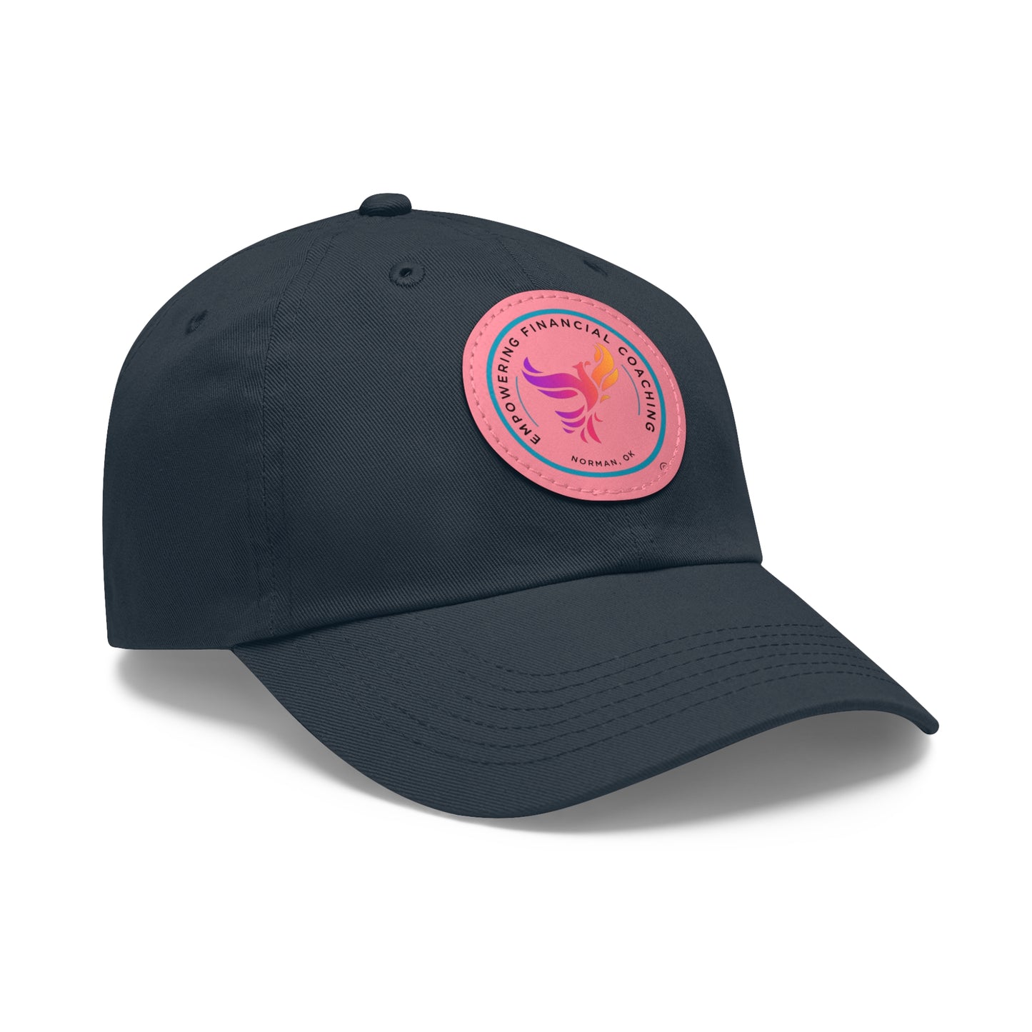 Empowering Financial Coaching -Dad Hat with Leather Patch (Round)