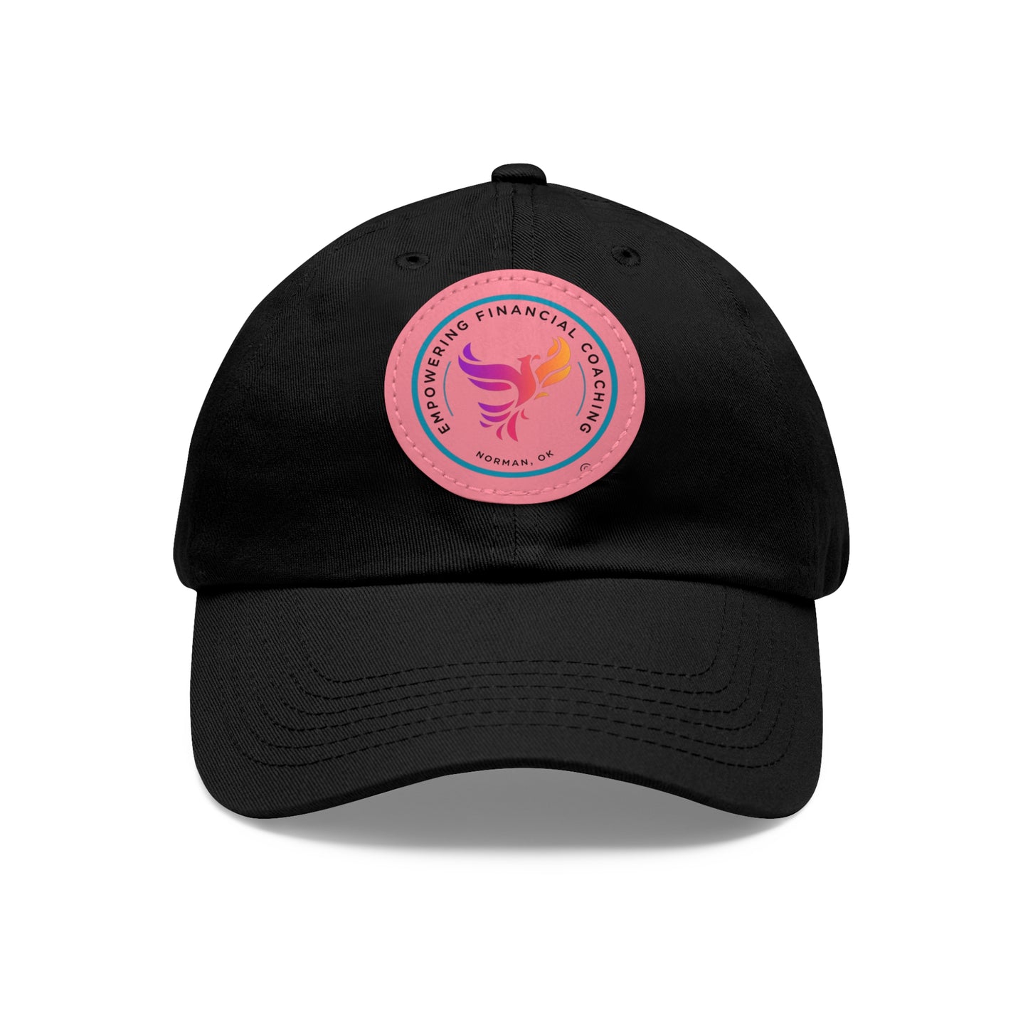 Empowering Financial Coaching -Dad Hat with Leather Patch (Round)