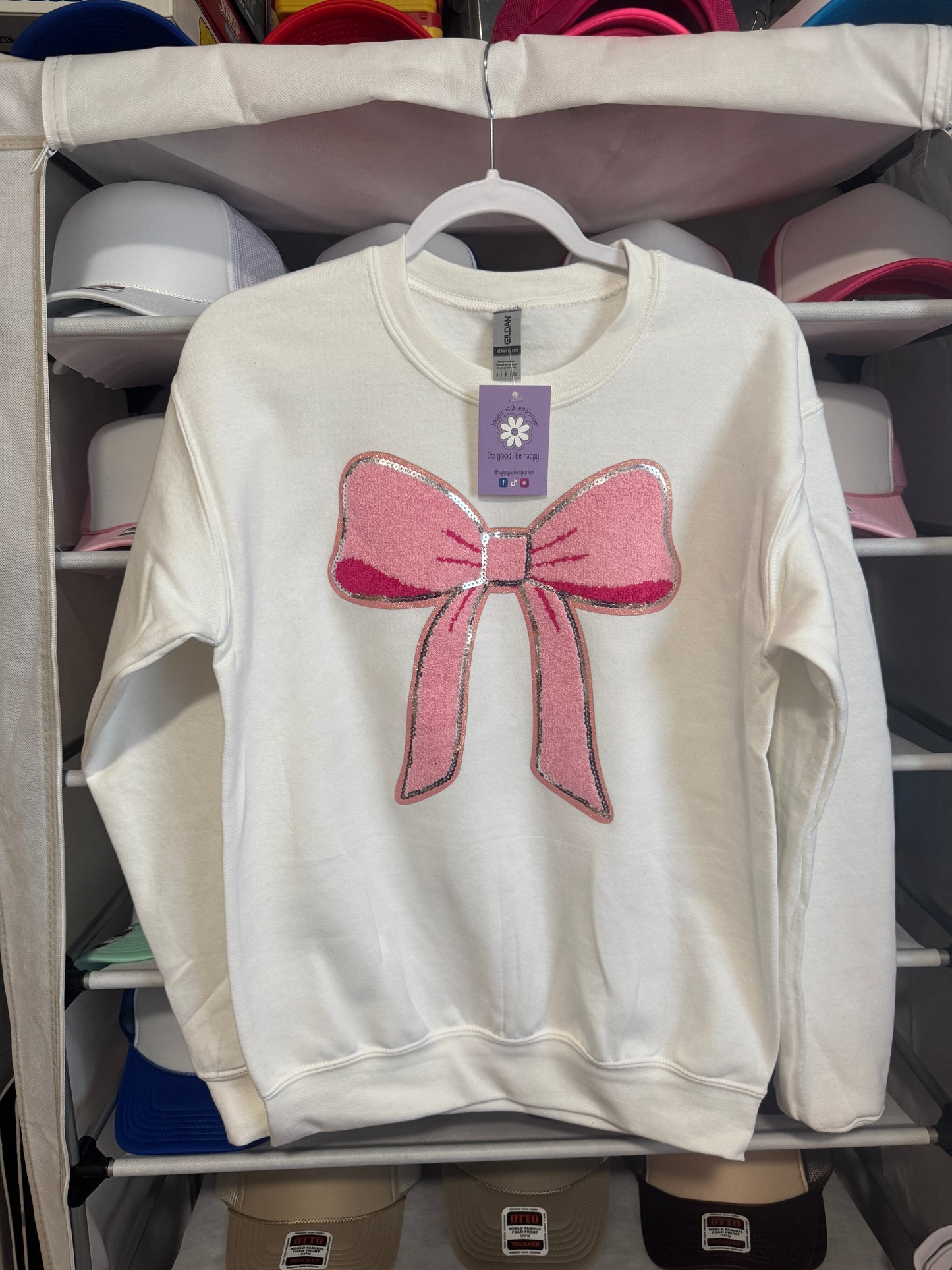 Chenille Bow Patch Sweatshirt