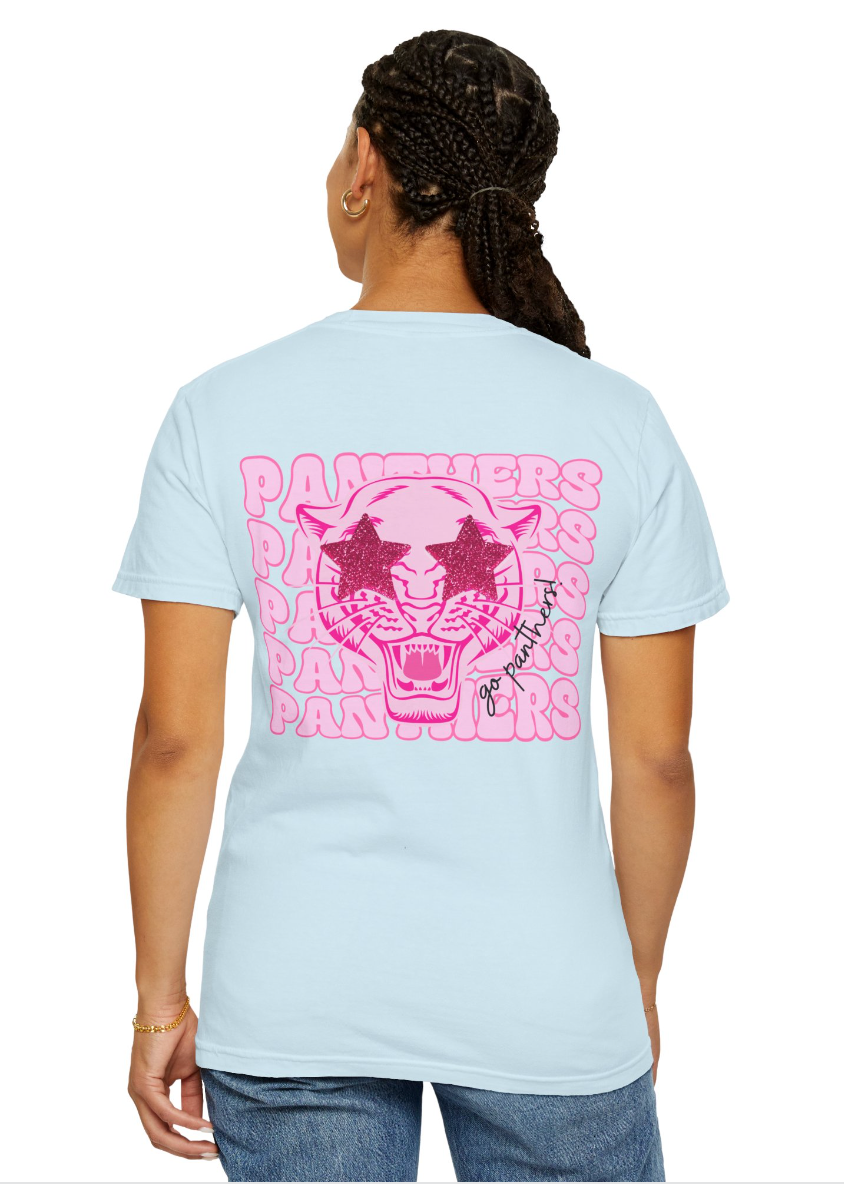 Preppy Panthers (Front & Back) Comfort Colors Shirt