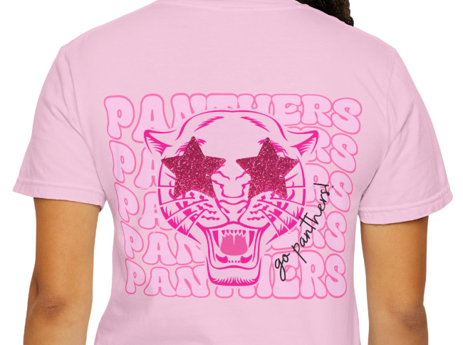 Preppy Panthers (Front & Back) Comfort Colors Shirt