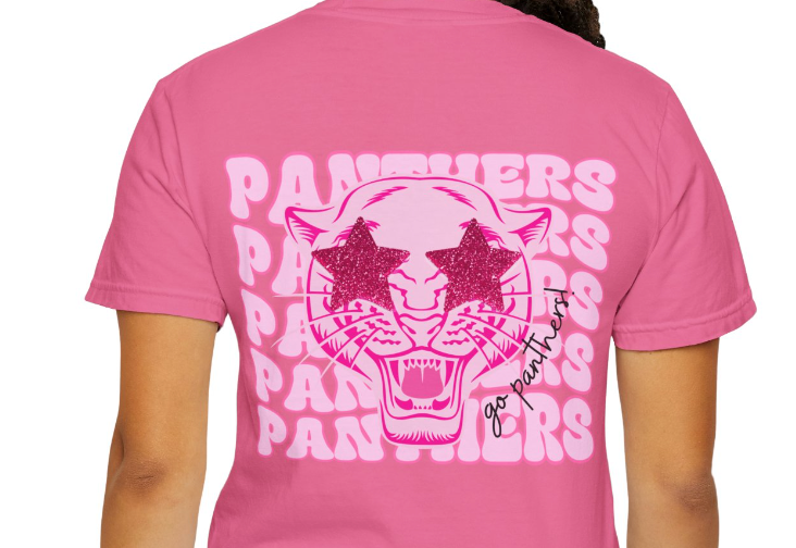 Preppy Panthers (Front & Back) Comfort Colors Shirt