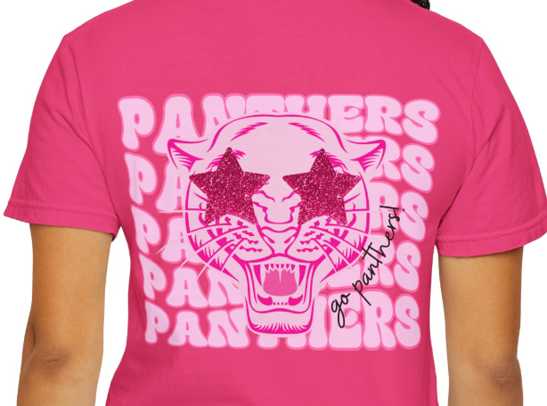 Preppy Panthers (Front & Back) Comfort Colors Shirt