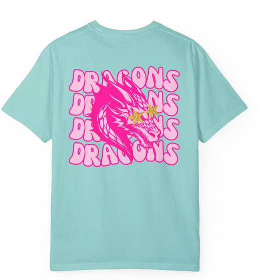 Preppy Dragon (Front & Back) Comfort Colors Shirt - Youth/Child