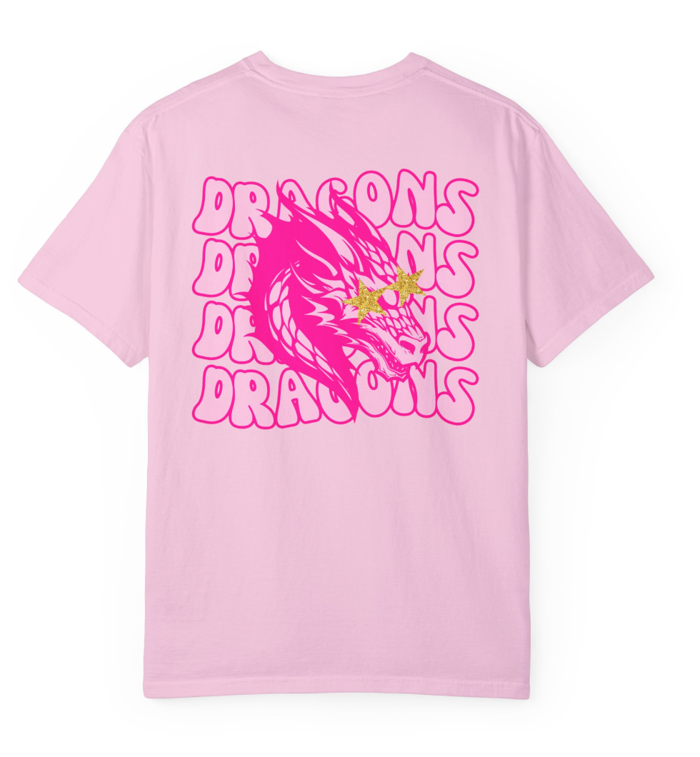 Preppy Dragon (Front & Back) Comfort Colors Shirt - Adult