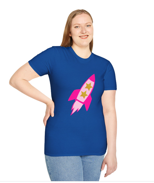 Preppy Rocket  (front only) Soft-Style Shirt - Adult