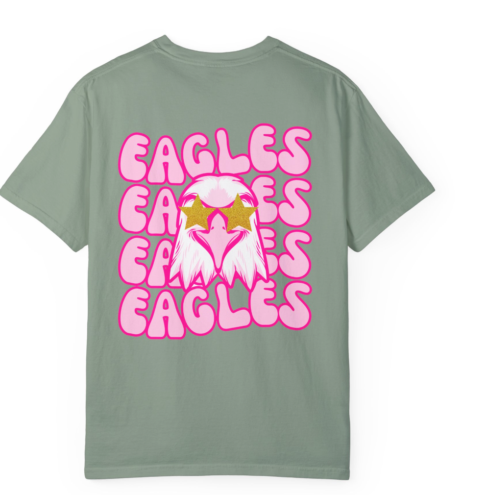 Preppy Eagle (Front & Back) Comfort Colors Shirt - Youth/Child
