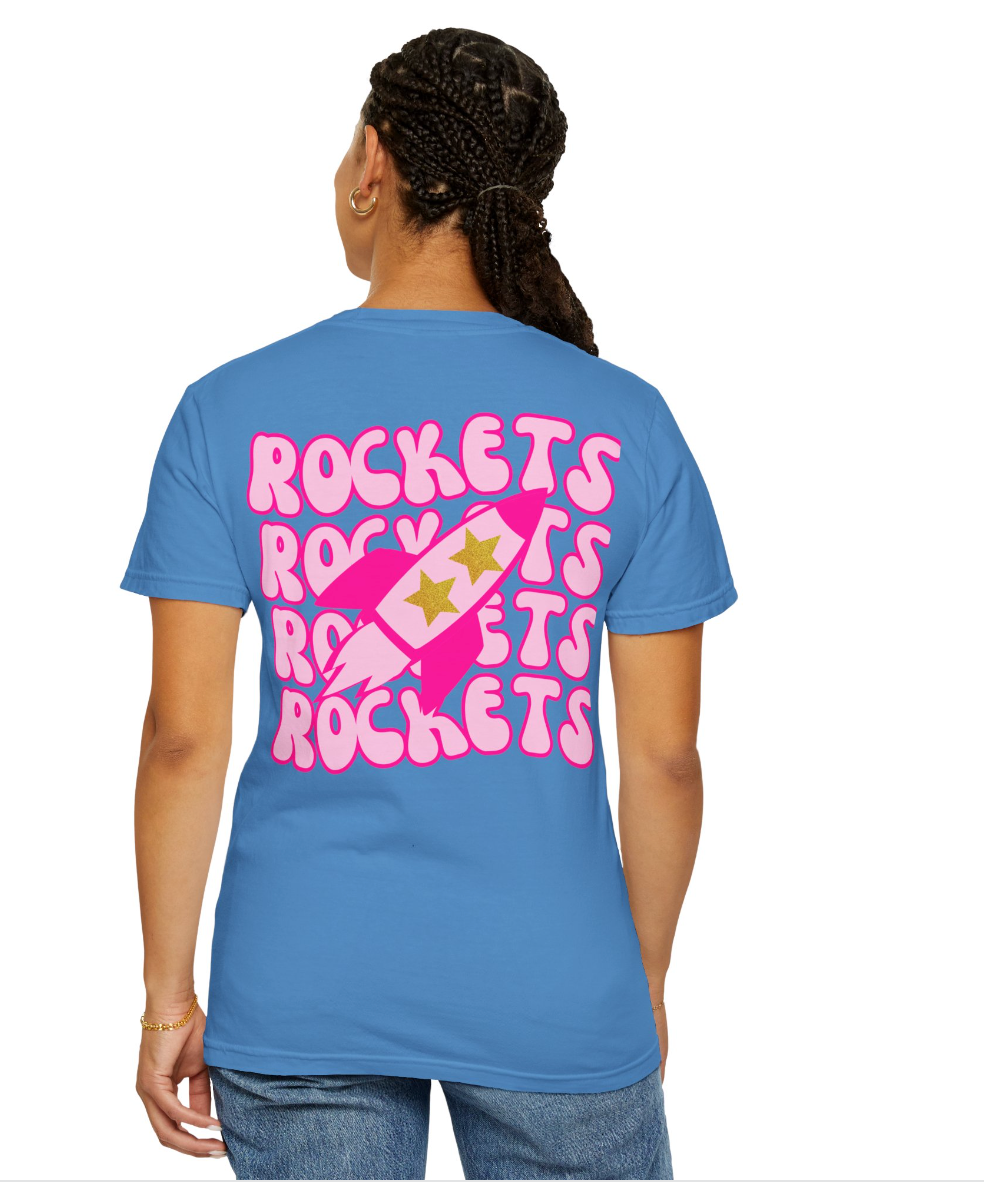 Preppy Rocket (Front & Back) Comfort Colors Shirt - Youth/Child
