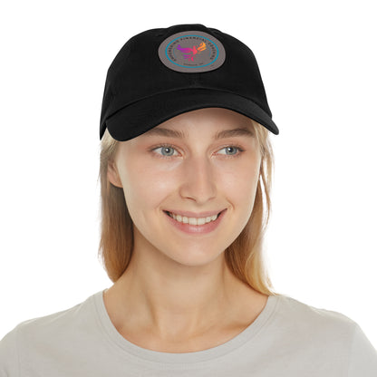 Empowering Financial Coaching -Dad Hat with Leather Patch (Round)