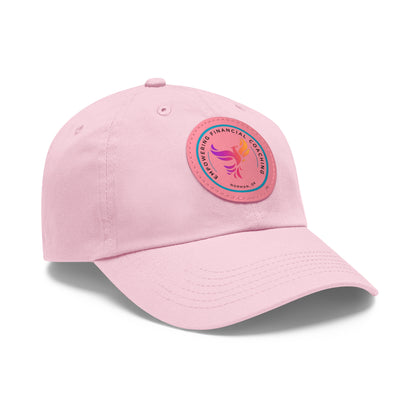 Empowering Financial Coaching -Dad Hat with Leather Patch (Round)