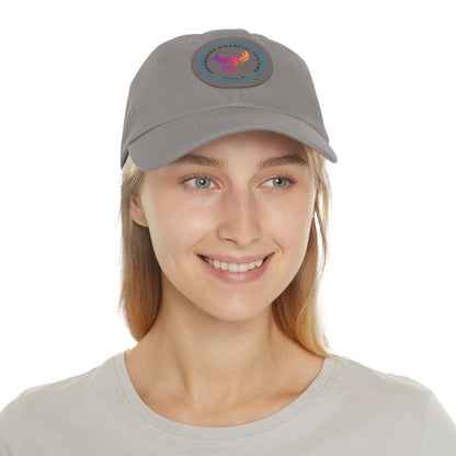 Empowering Financial Coaching -Dad Hat with Leather Patch (Round)