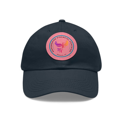 Empowering Financial Coaching -Dad Hat with Leather Patch (Round)