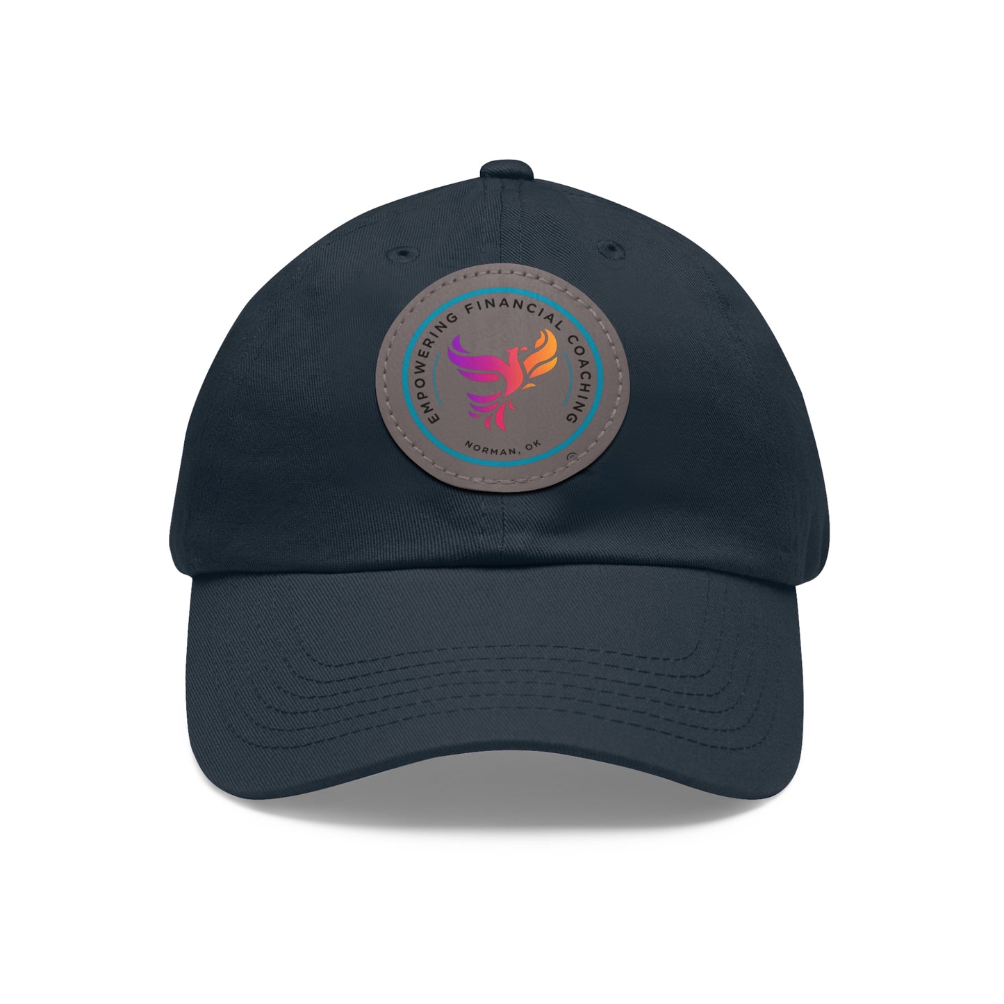 Empowering Financial Coaching -Dad Hat with Leather Patch (Round)