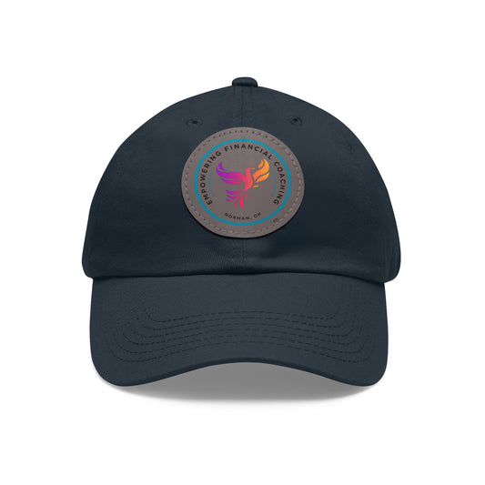 Empowering Financial Coaching -Dad Hat with Leather Patch (Round)