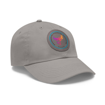 Empowering Financial Coaching -Dad Hat with Leather Patch (Round)