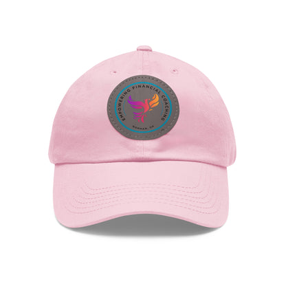 Empowering Financial Coaching -Dad Hat with Leather Patch (Round)