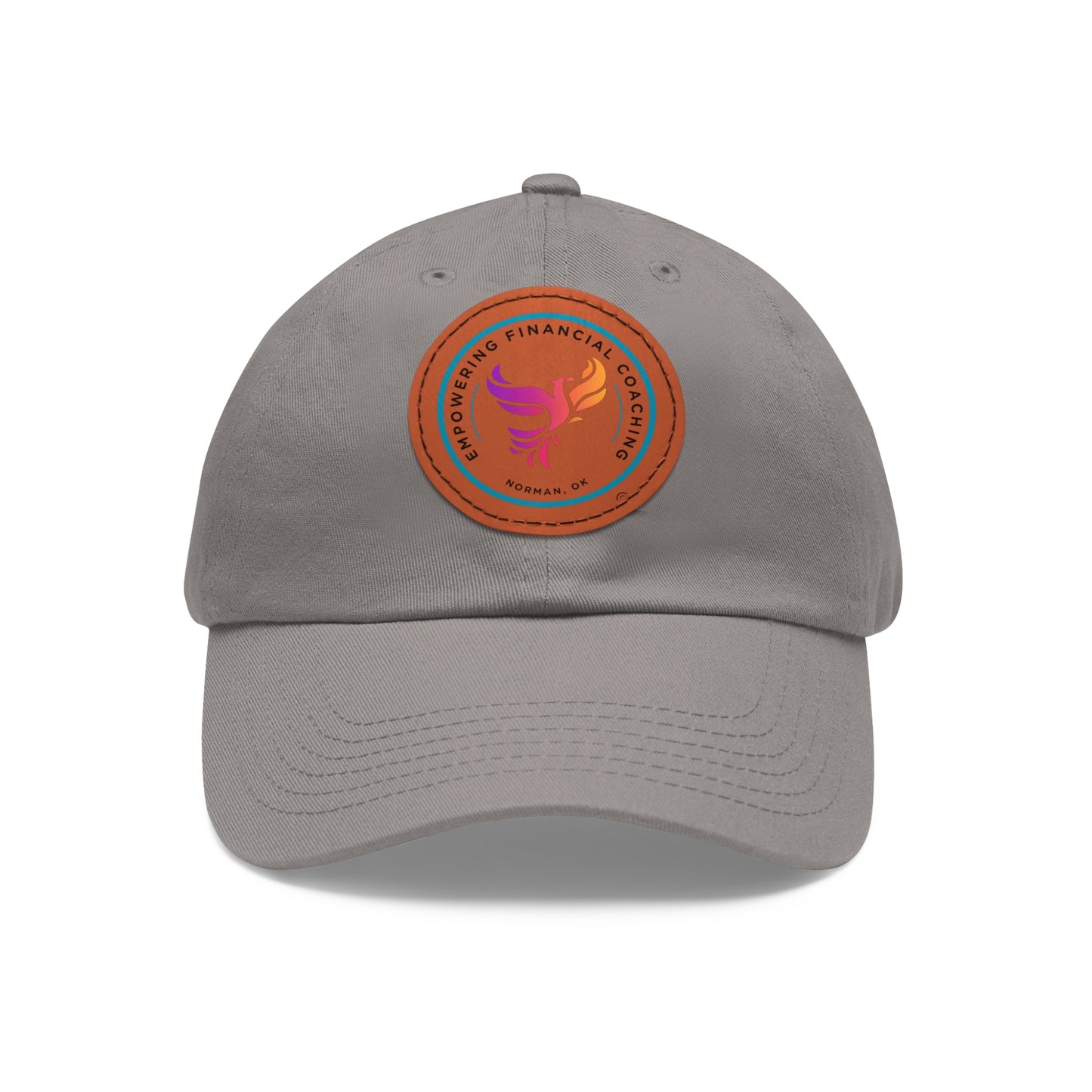 Empowering Financial Coaching -Dad Hat with Leather Patch (Round)