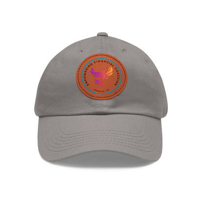 Empowering Financial Coaching -Dad Hat with Leather Patch (Round)