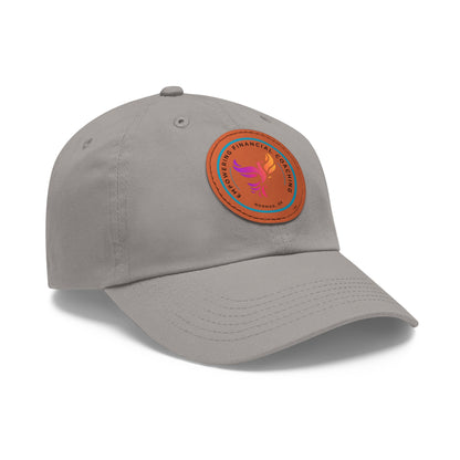 Empowering Financial Coaching -Dad Hat with Leather Patch (Round)