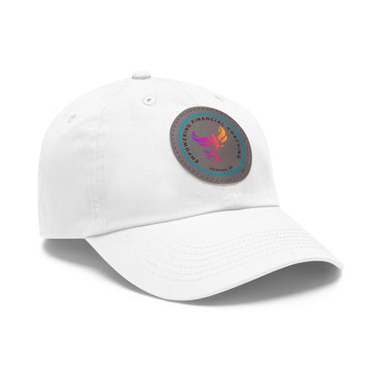 Empowering Financial Coaching -Dad Hat with Leather Patch (Round)
