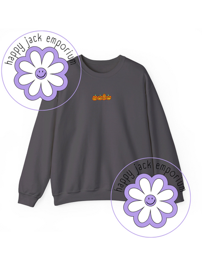 Jack-O-Lantern Embroidered Patch Sweatshirt