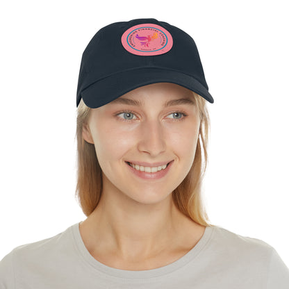 Empowering Financial Coaching -Dad Hat with Leather Patch (Round)