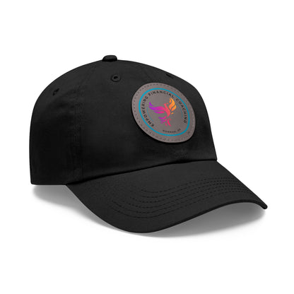 Empowering Financial Coaching -Dad Hat with Leather Patch (Round)