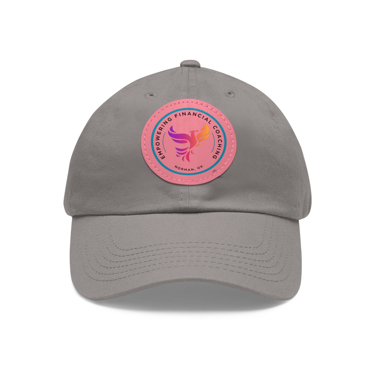 Empowering Financial Coaching -Dad Hat with Leather Patch (Round)