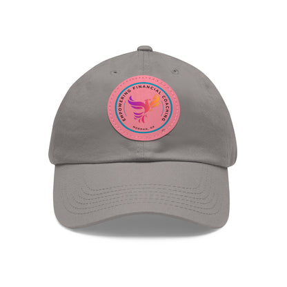 Empowering Financial Coaching -Dad Hat with Leather Patch (Round)