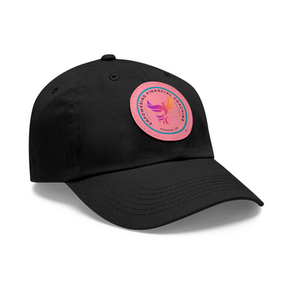 Empowering Financial Coaching -Dad Hat with Leather Patch (Round)