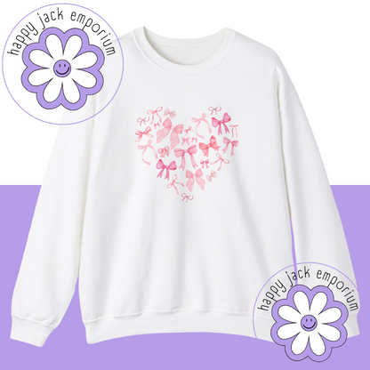 Bow Heart- t-shirt OR sweatshirt (Comfort Colors)