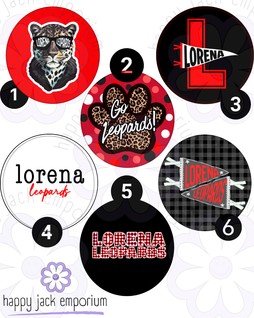 Lorena-2.25"(MEDIUM)-Gameday/Spirit Buttons