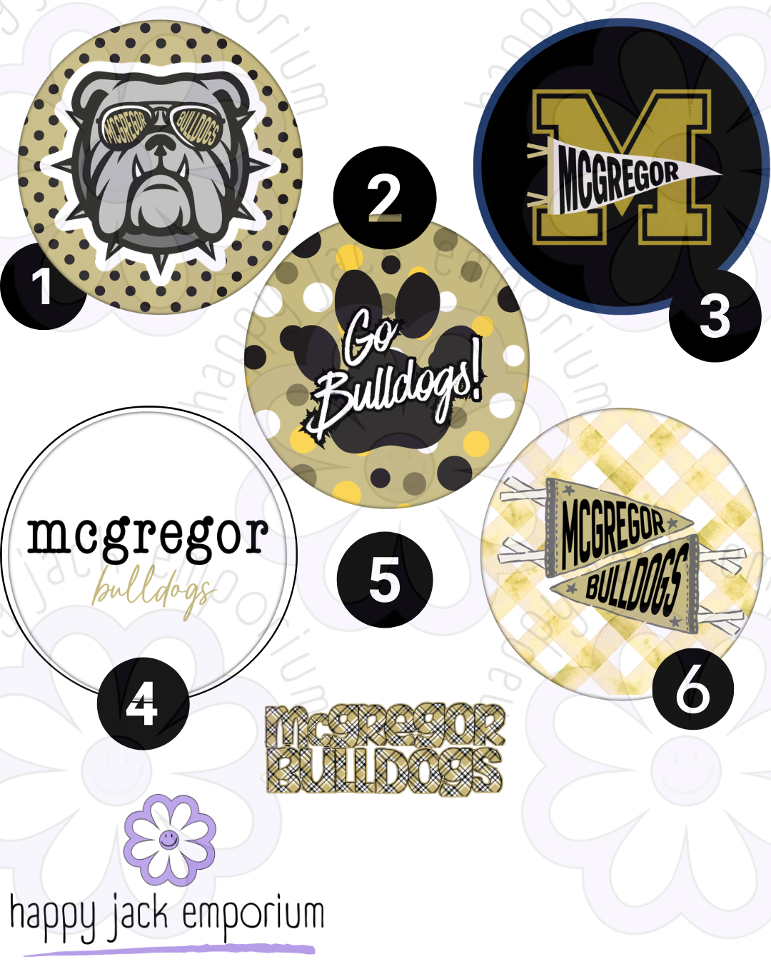 McGregor-1.25"(SMALL)-Gameday/Spirit Buttons