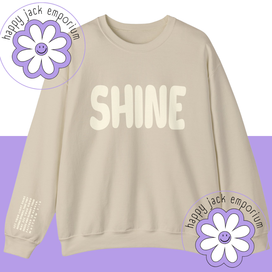 SHINE - sweatshirt (GLOW INTHE DARK PUFF PRINT!)