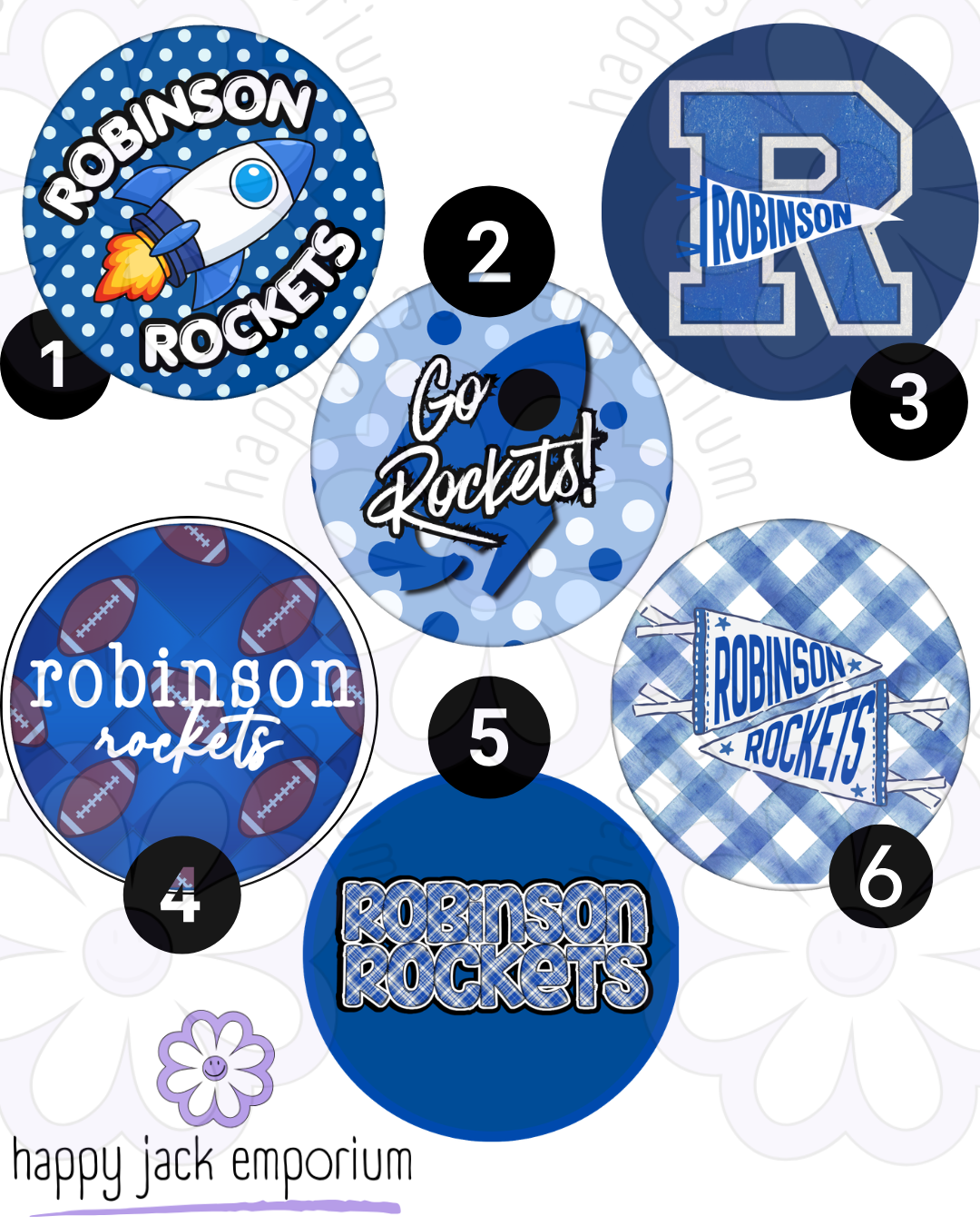Robinson-2.25"(SMALL)-Gameday/Spirit Buttons
