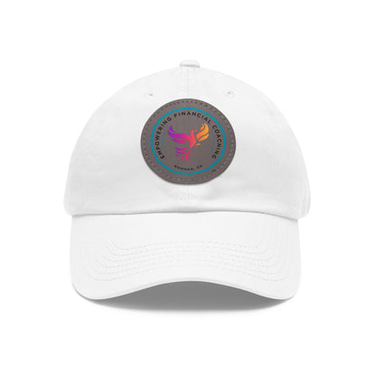 Empowering Financial Coaching -Dad Hat with Leather Patch (Round)