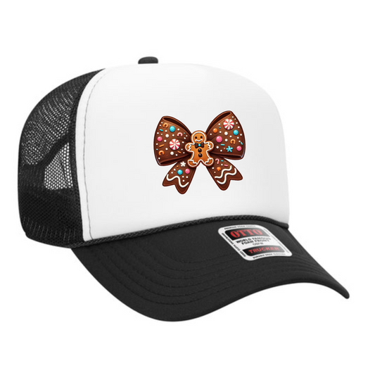 Gingerbread Bow Trucker Hat