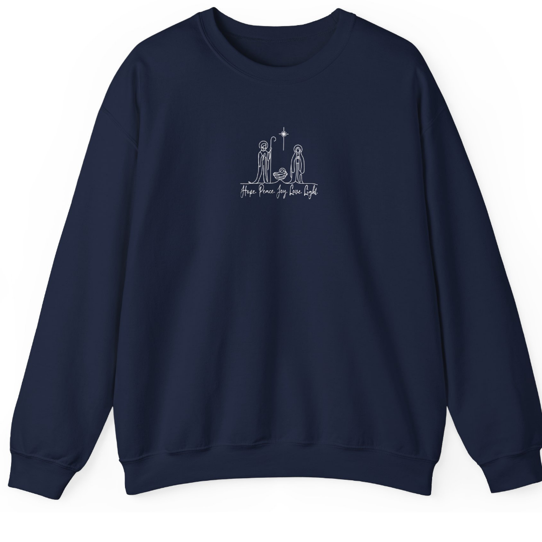Nativity Line Art Sweatshirt OR Long-Sleeve T-Shirt